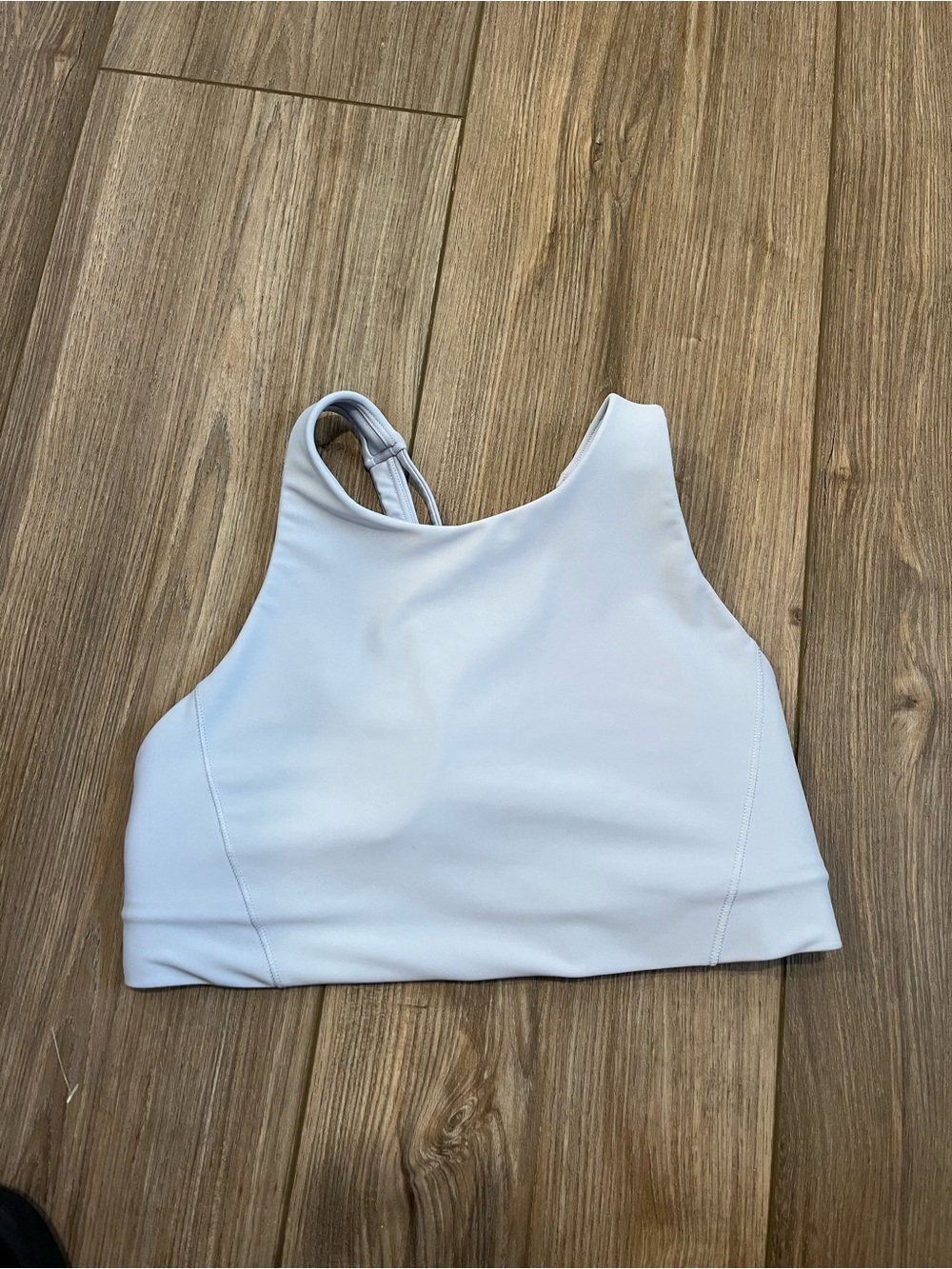 Athleta Light Blue High-Neck Sports Bra Medium- light weight no padding